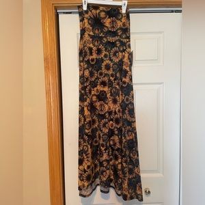 LulaRoe Maxi Skirt Sunflower Print Sz XXS